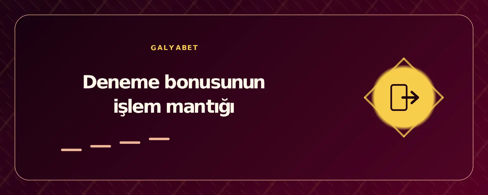 Deneme bonusunun işlem mantığı galyabetgirisyap.com